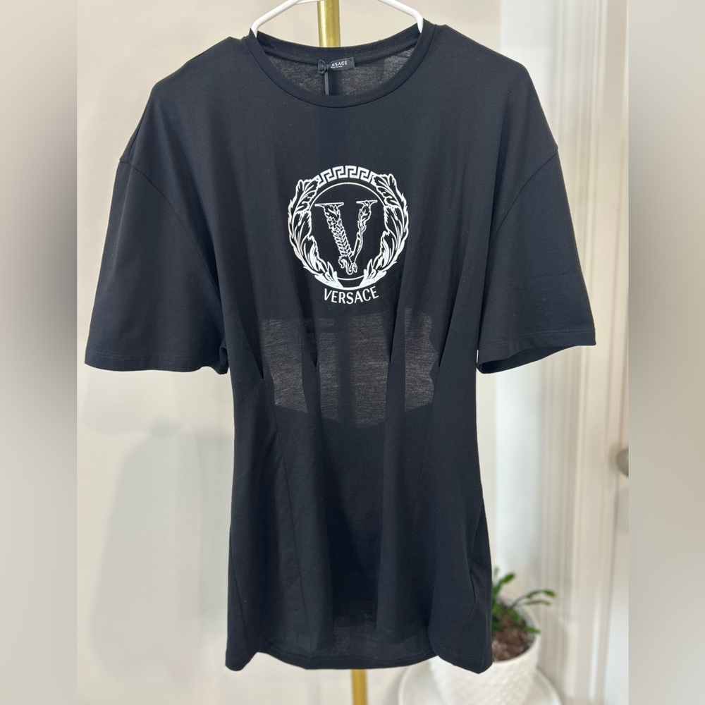 Versace Open Back Tunic Style Tee